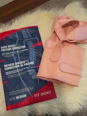 FIT GENO Pink Back Brace & Posture Corrector